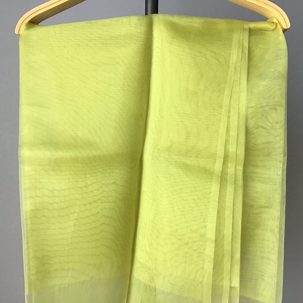 Sheer Kiwi Green Organza Fabric 160cm x150cm